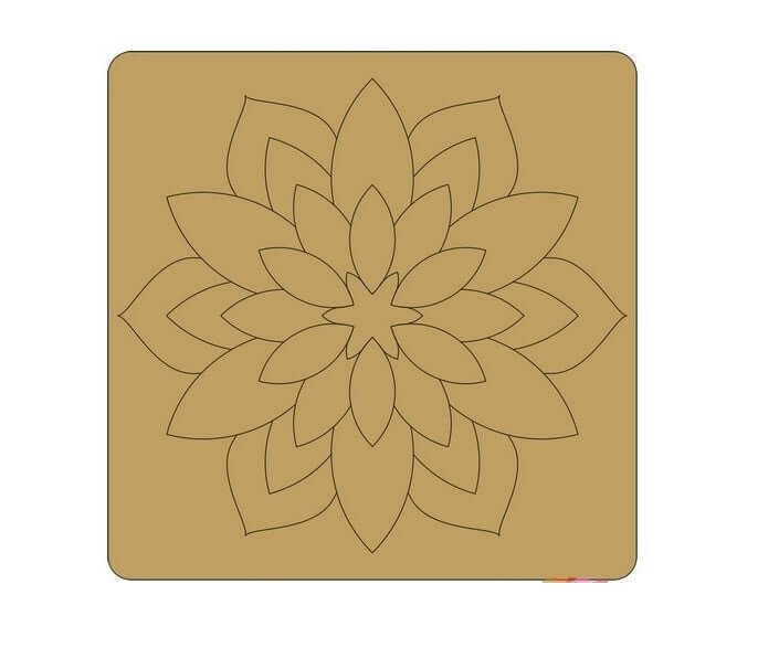 ParaShi Crafts MDF Wooden Square– Eco-Friendly 4mm Thick Lightweight Craft Wood Discs | Ideal for DIY Painting, Writing, Wood Burning & Creative Art Projects (PAR28)