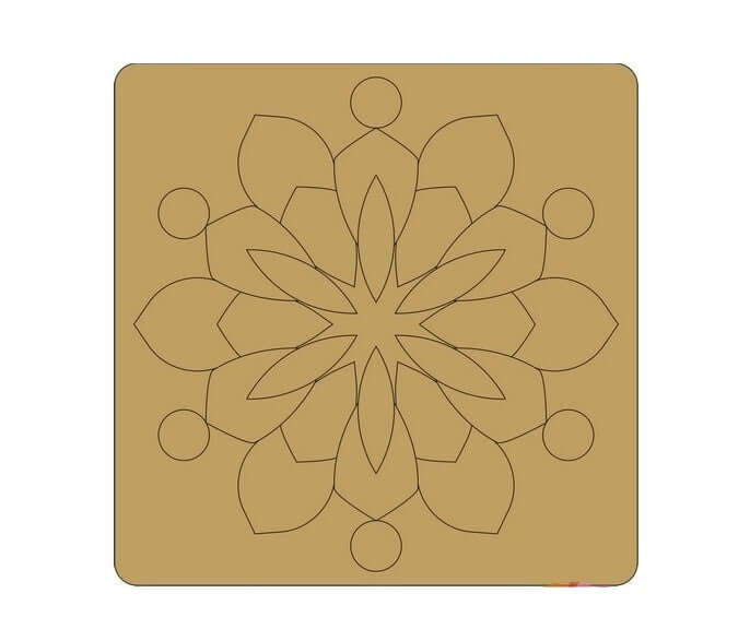 ParaShi Crafts MDF Wooden Square– Eco-Friendly 4mm Thick Lightweight Craft Wood Discs | Ideal for DIY Painting, Writing, Wood Burning & Creative Art Projects (PAR29)