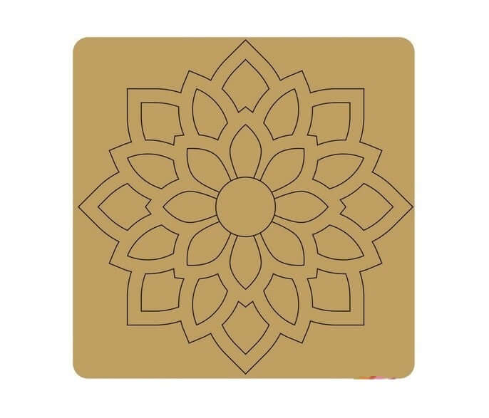 ParaShi Crafts MDF Wooden Square– Eco-Friendly 4mm Thick Lightweight Craft Wood Discs | Ideal for DIY Painting, Writing, Wood Burning & Creative Art Projects (PAR31)